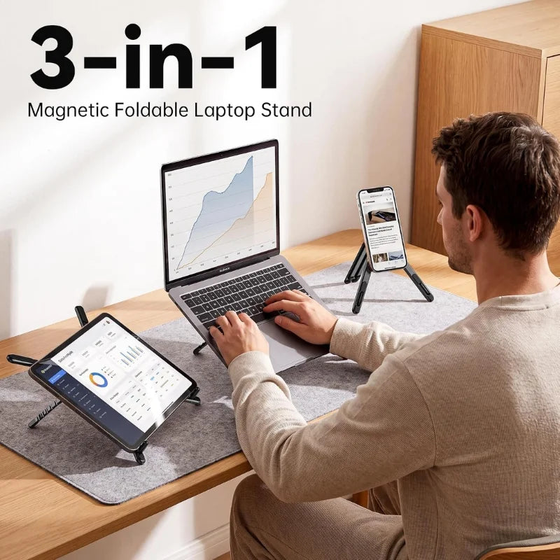 3-in-1 Magnetic Foldable  Stand