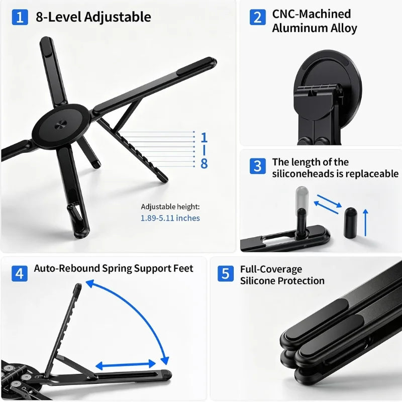 3-in-1 Magnetic Foldable  Stand