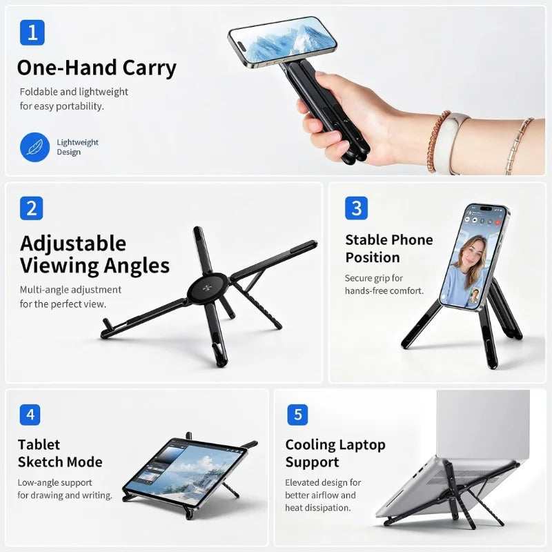 3-in-1 Magnetic Foldable  Stand