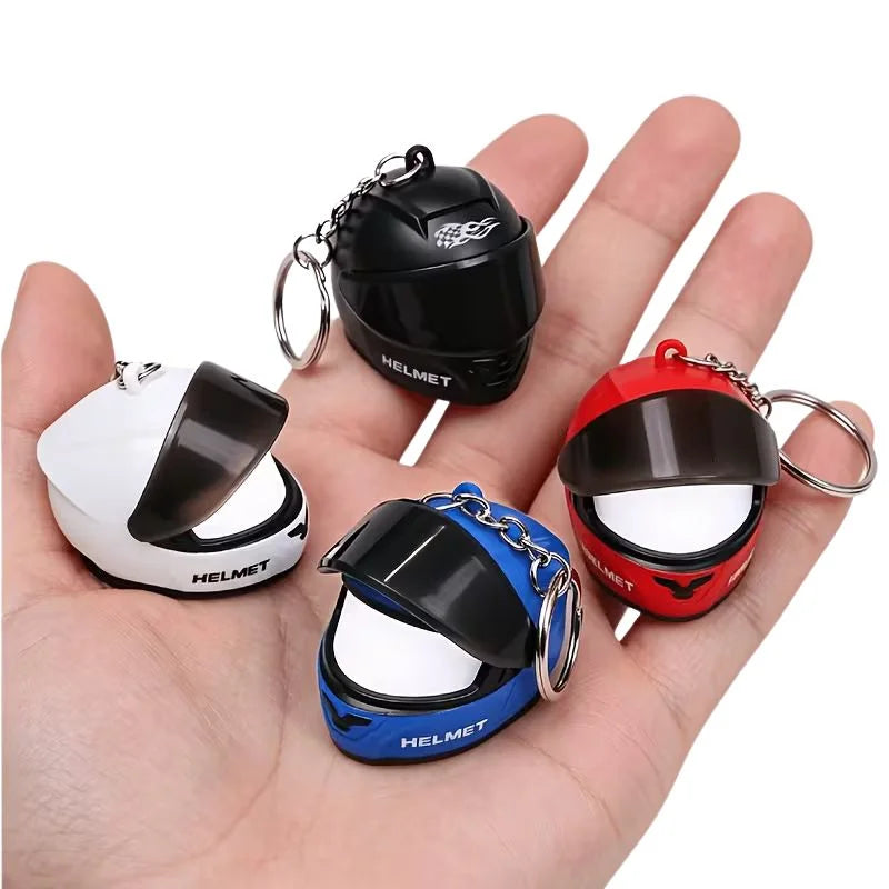 Mini Motorcycle Helmet Keychain with LED - NextGenzVolt