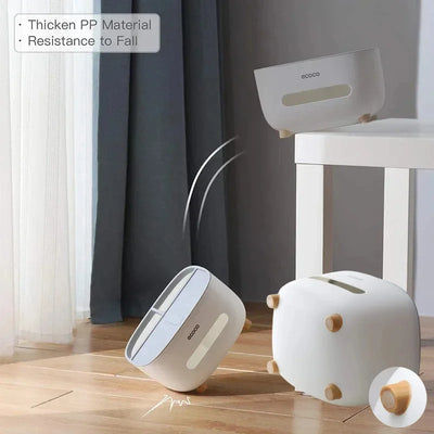 ECOCO Tissue Box with Multifunctional Storage Drawer